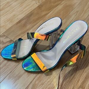 Fashion Nova Holographic and Lucite Women’s Heels